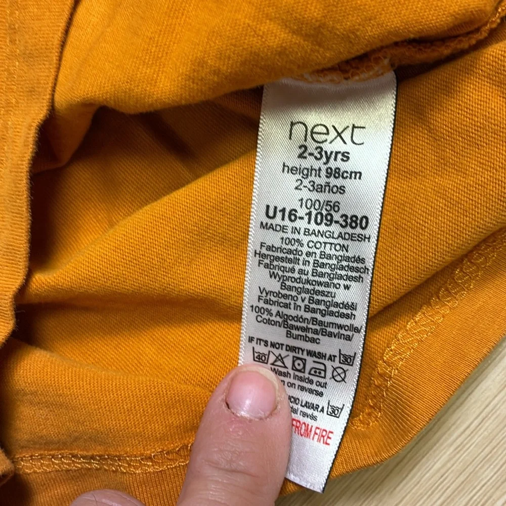 Cat & Jack Maroon Short Sleeve and Mustard Yellow Long Sleeve Kids Tees 2/3T - Picture 5 of 5